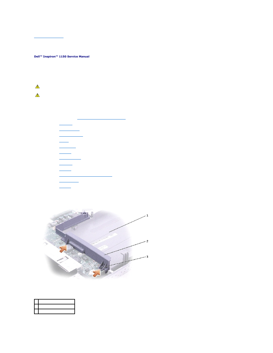 System board, Removing the system board | Dell Inspiron 1150 User Manual | Page 26 / 38