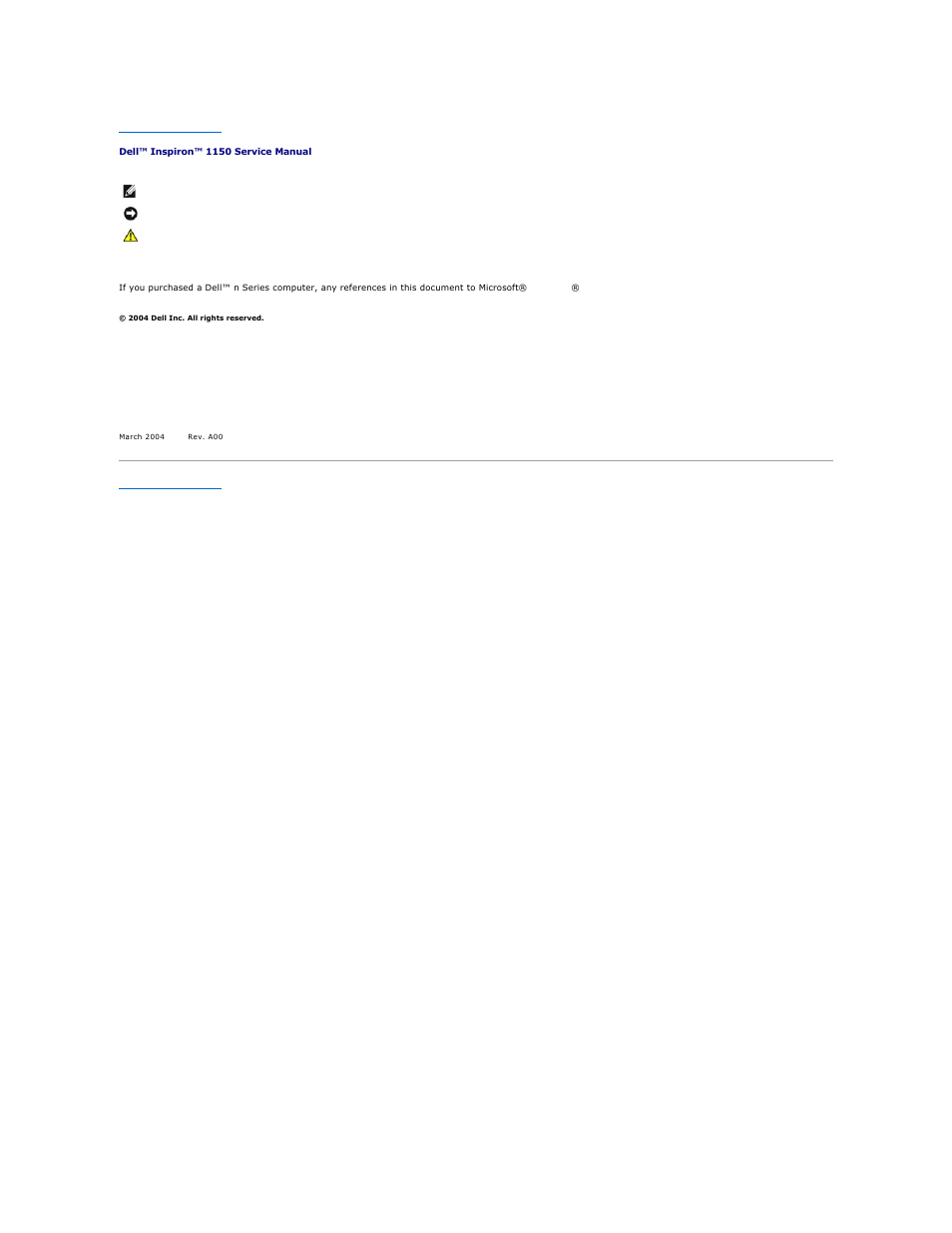 Dell Inspiron 1150 User Manual | Page 32 / 38