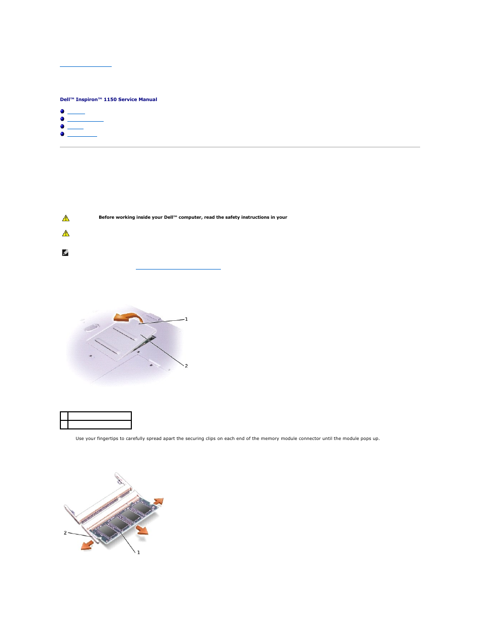 Dell Inspiron 1150 User Manual | Page 33 / 38