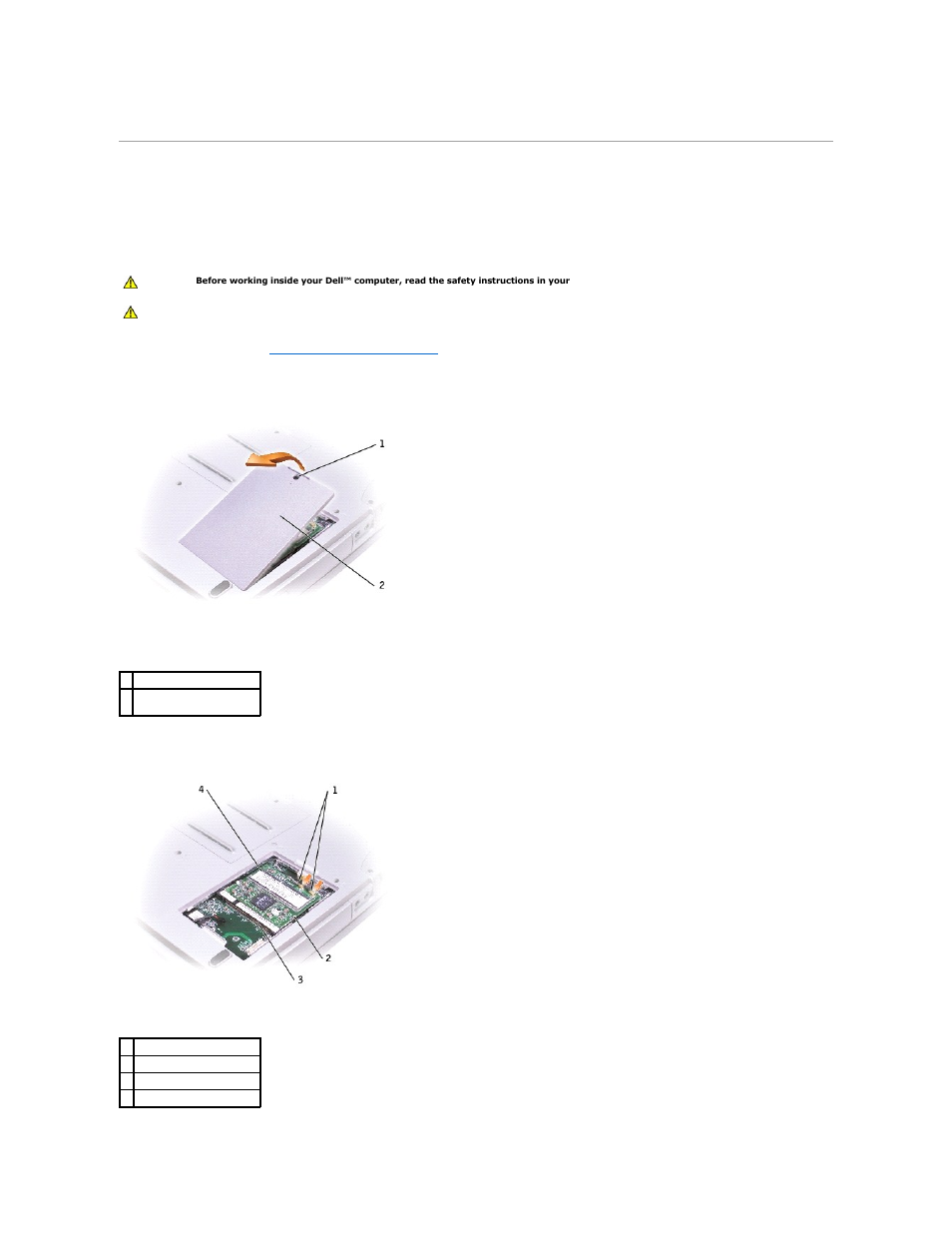 Mini pci card, Removing the mini pci card | Dell Inspiron 1150 User Manual | Page 37 / 38