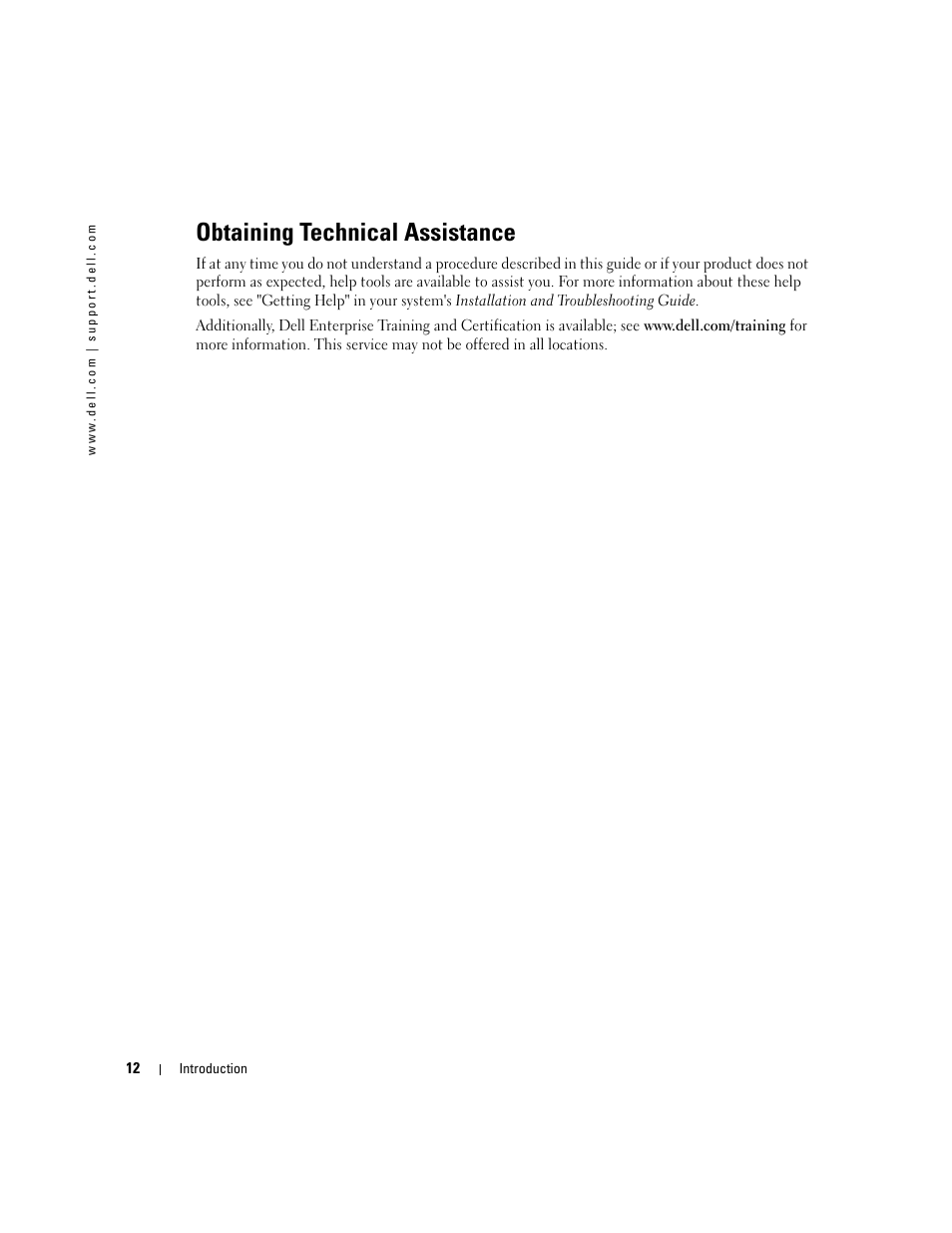 Obtaining technical assistance | Dell PowerEdge 7250 User Manual | Page 14 / 102