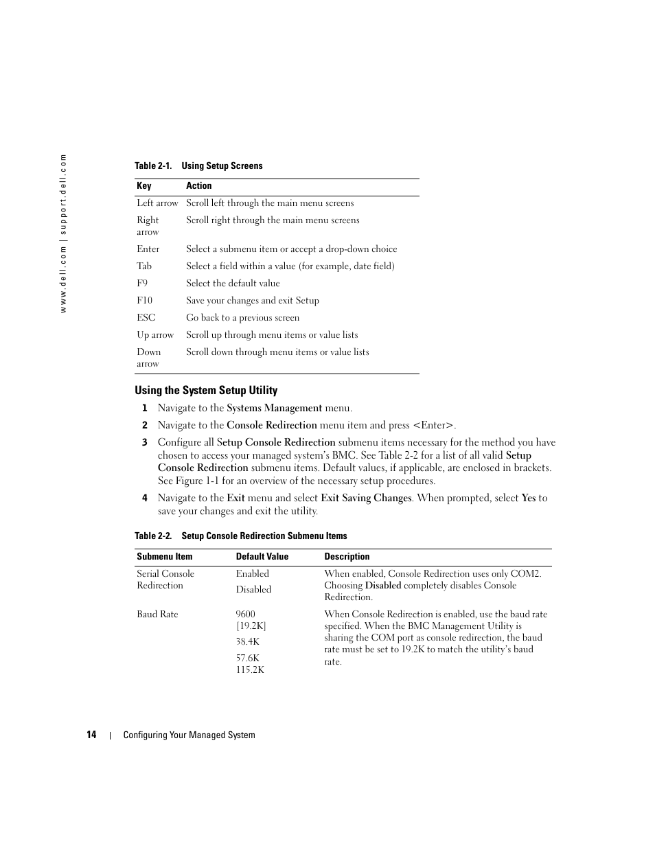 Using the system setup utility | Dell PowerEdge 7250 User Manual | Page 16 / 102