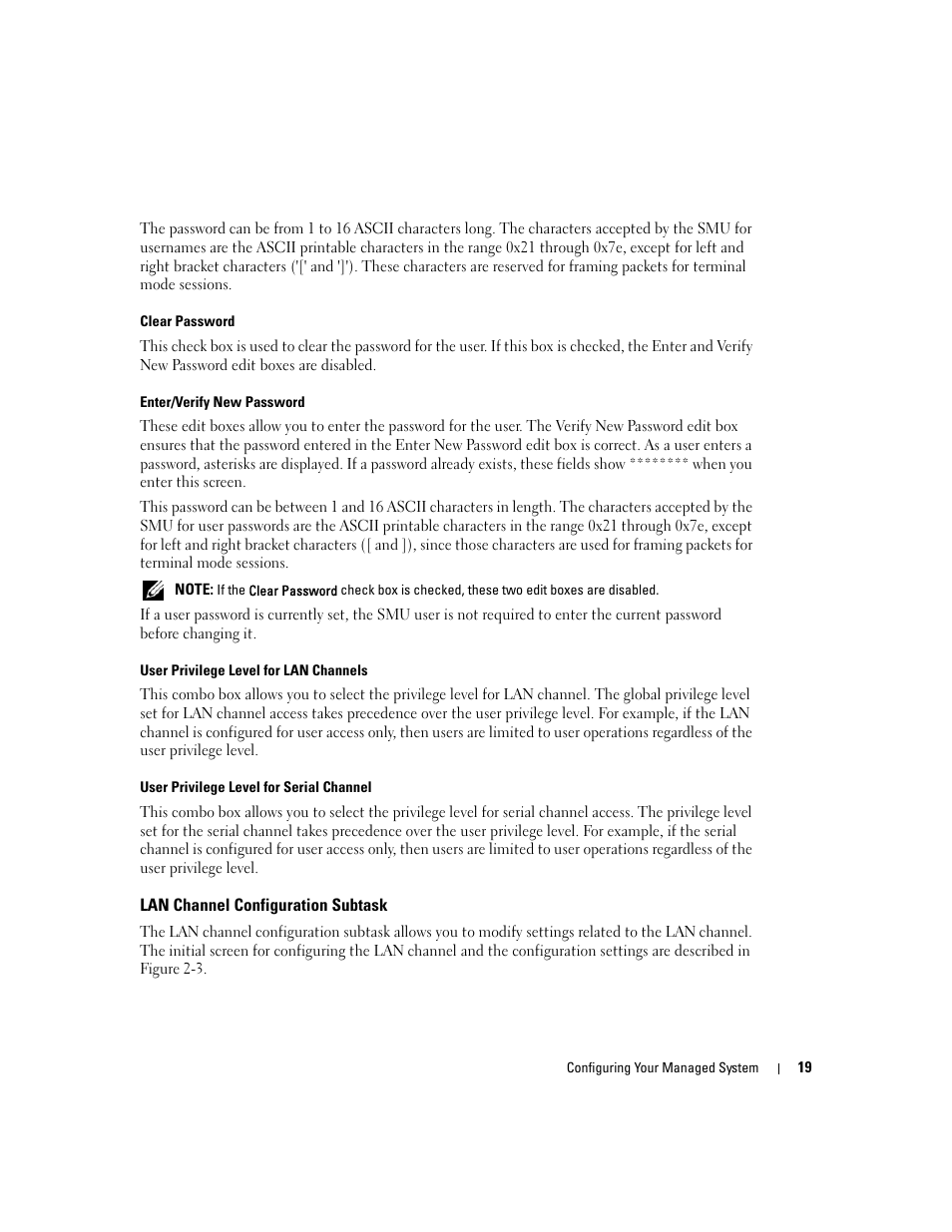 Lan channel configuration subtask | Dell PowerEdge 7250 User Manual | Page 21 / 102