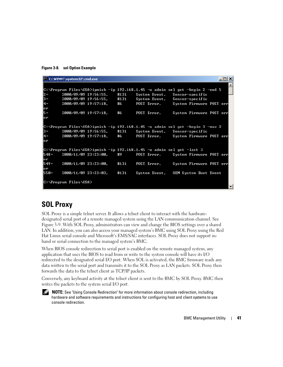Sol proxy | Dell PowerEdge 7250 User Manual | Page 43 / 102