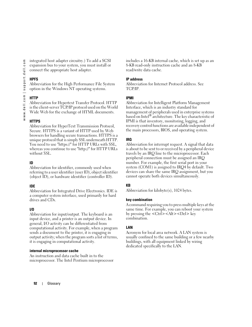 Dell PowerEdge 7250 User Manual | Page 94 / 102
