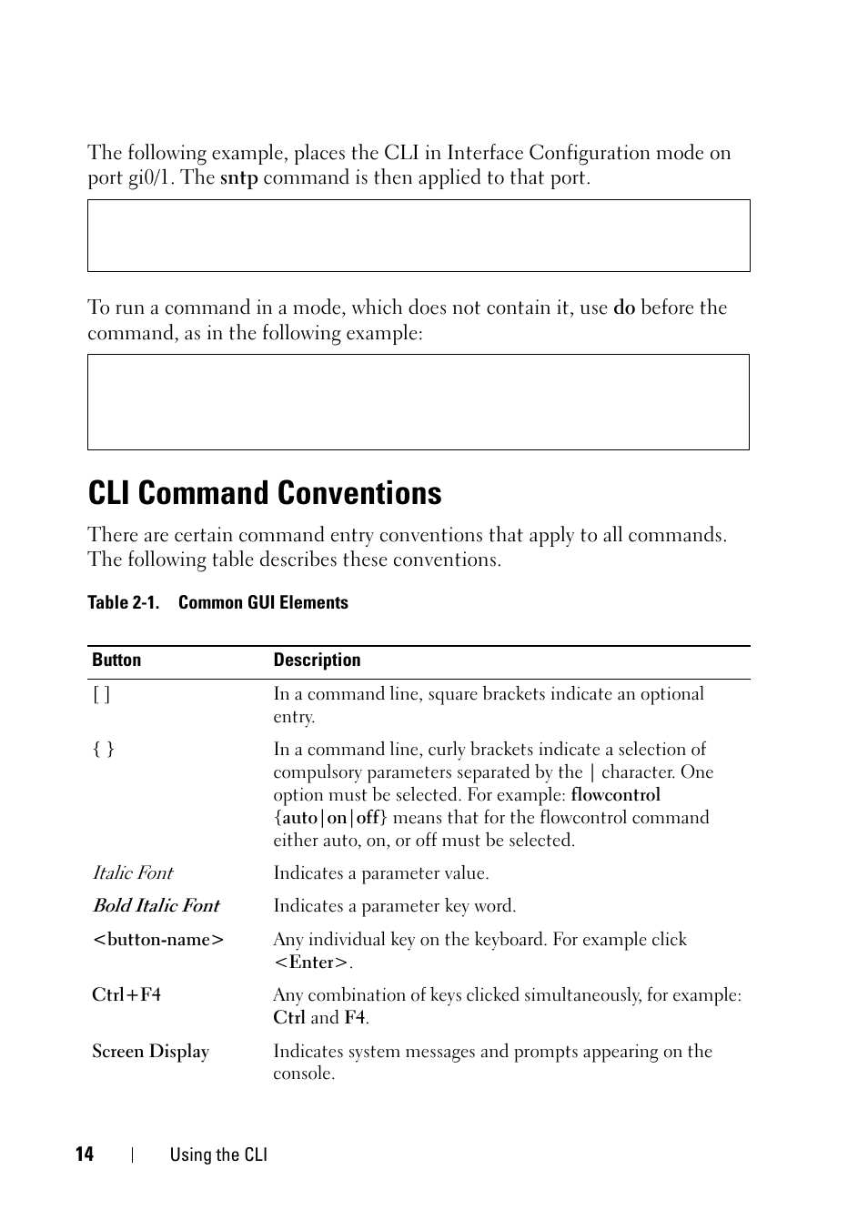 Cli command conventions | Dell PowerEdge VRTX User Manual | Page 14 / 30