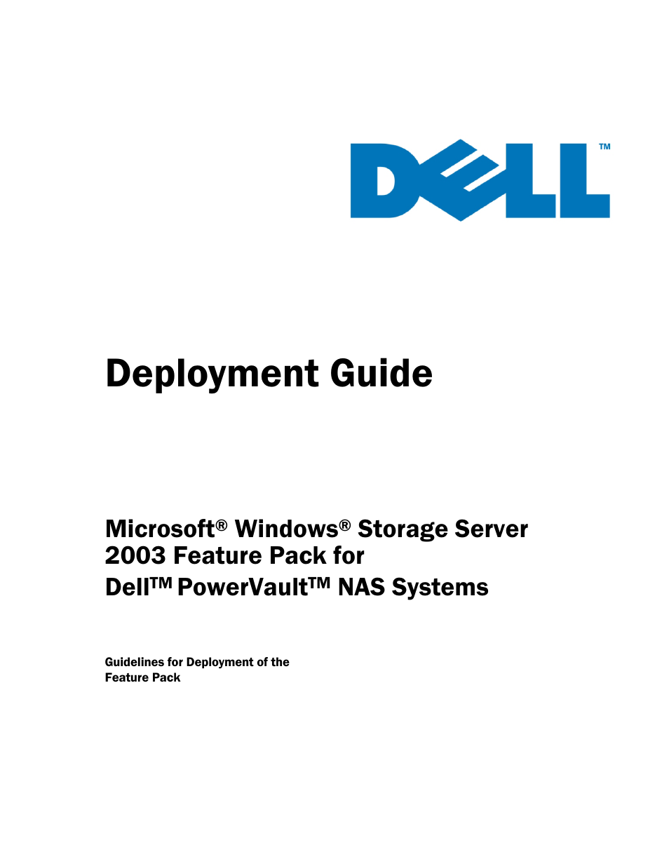 Dell PowerVault 775N (Rackmount NAS Appliance) User Manual | 73 pages