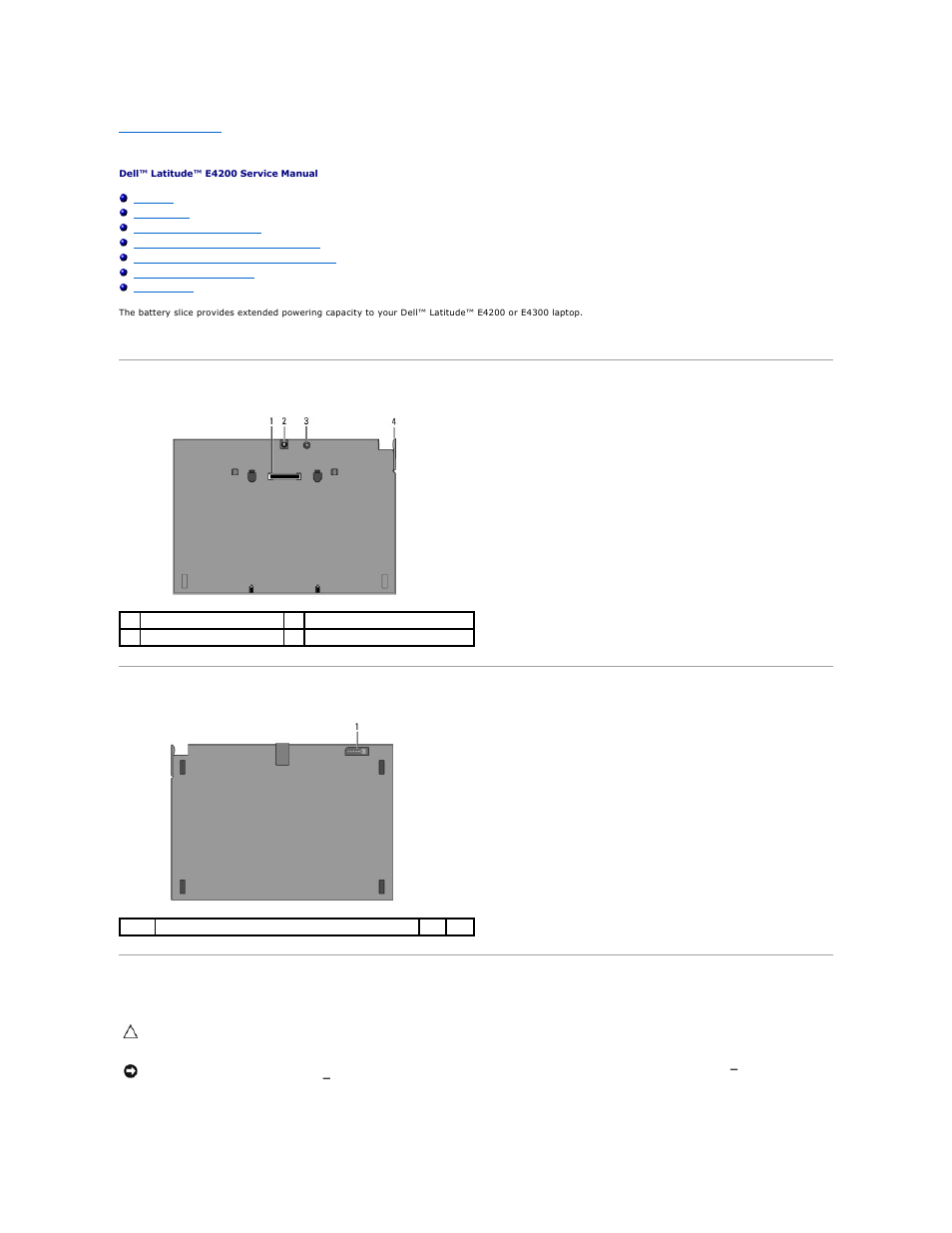 Battery slice, Top view, Bottom view | Setting up your battery slice | Dell Latitude E4200 (Late 2008) User Manual | Page 2 / 73