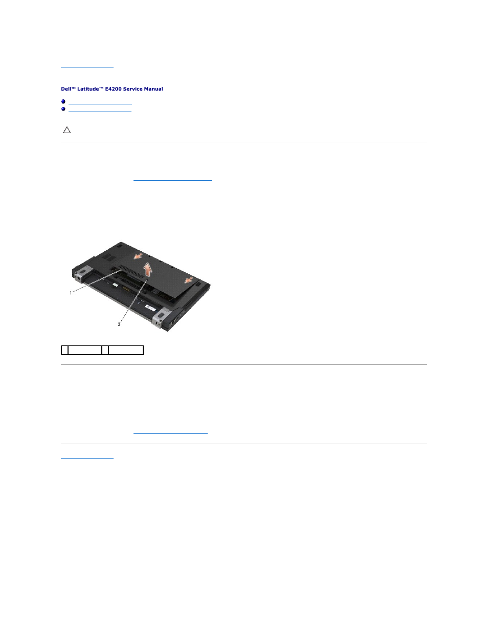 Service panel, Removing the service panel, Replacing the service panel | Dell Latitude E4200 (Late 2008) User Manual | Page 51 / 73