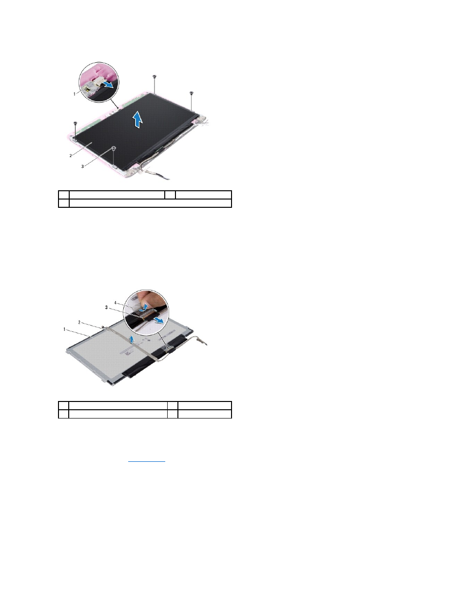 Replacing the display panel | Dell Inspiron 10z (1120, Mid 2010) User Manual | Page 23 / 54