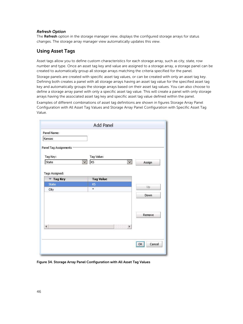Using asset tags | Dell PowerVault MD3400 User Manual | Page 46 / 88