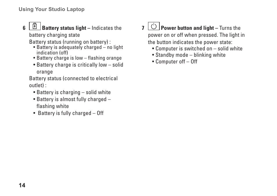 Dell Studio 1555 (Early 2009) User Manual | Page 16 / 70