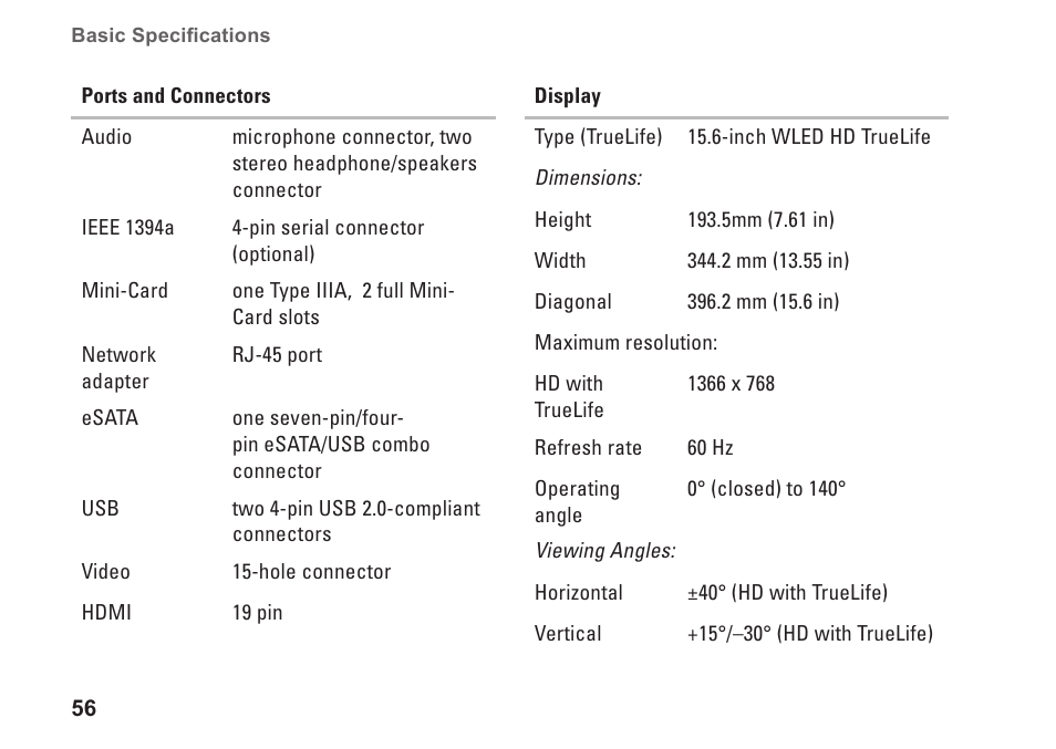 Dell Studio 1555 (Early 2009) User Manual | Page 58 / 70