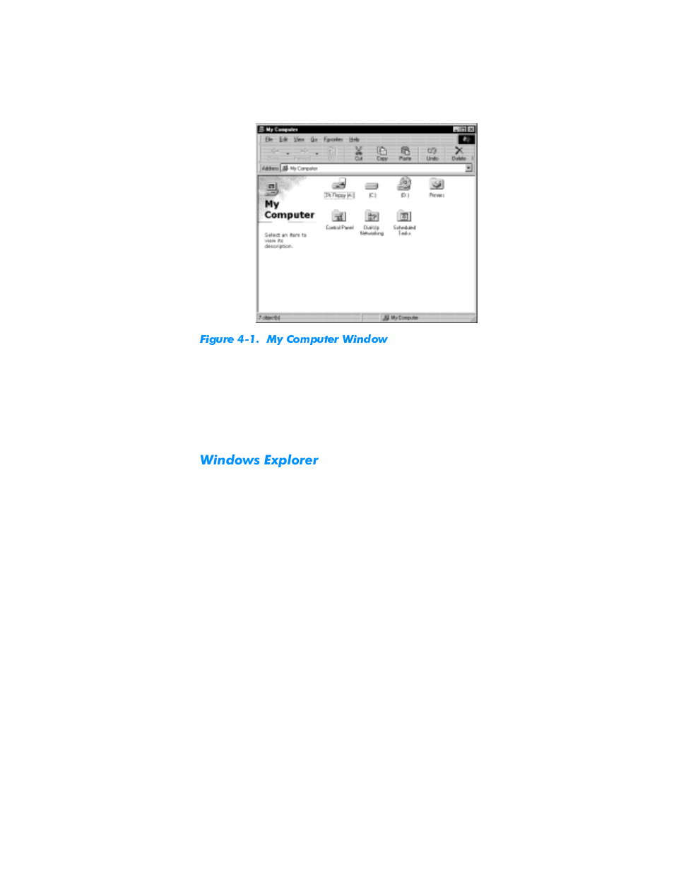 Windows explorer, Windows explorer -2, Figure 4-1 | My computer window -2, Lqgrzv([soruhu | Dell Inspiron 3500 User Manual | Page 32 / 68