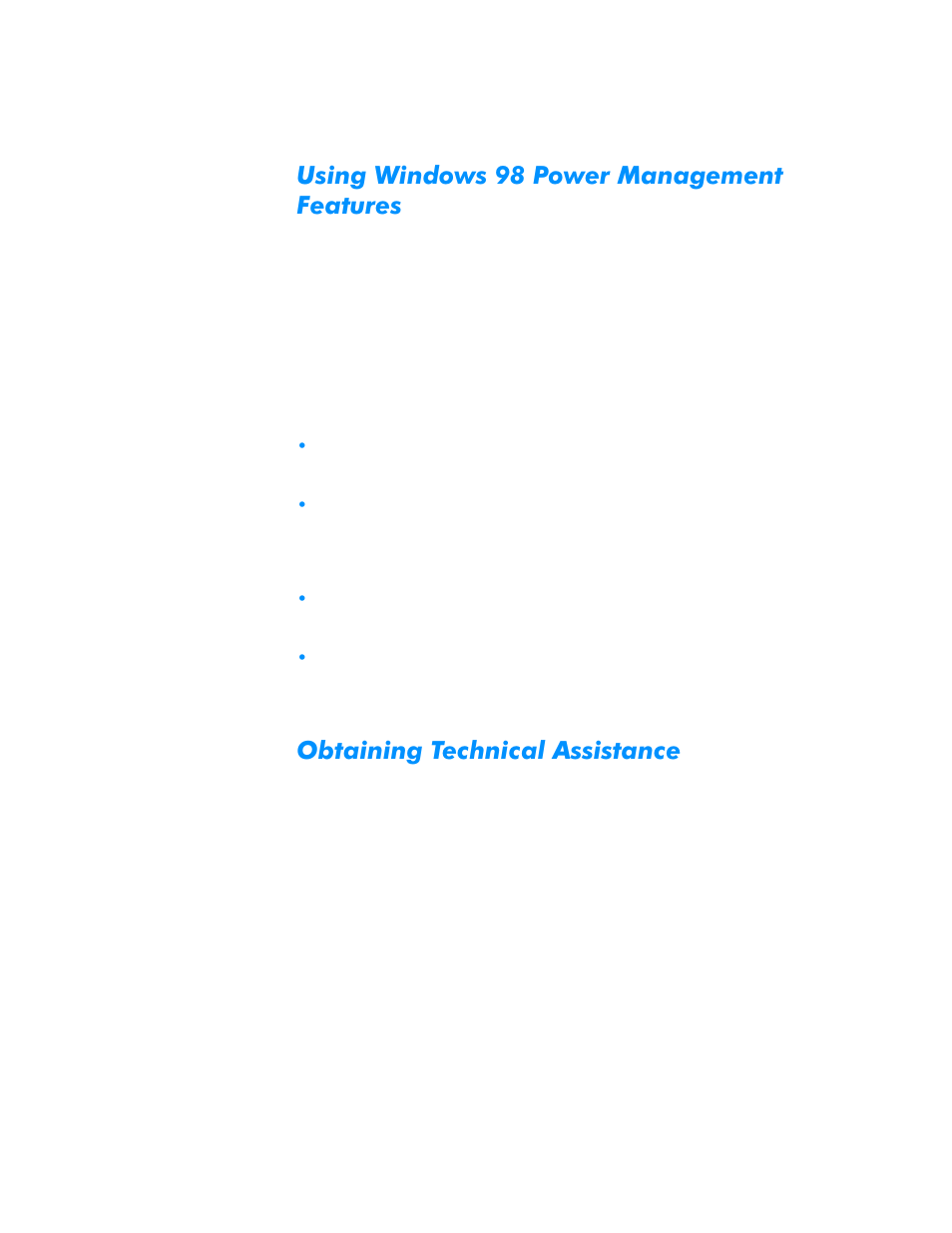 Using windows 98 power management features, Obtaining technical assistance, Using windows 98 power management features -9 | Obtaining technical assistance -9, 8vlqj:lqgrzv3rzhu0dqdjhphqw )hdwxuhv, 2ewdlqlqj7hfkqlfdo$vvlvwdqfh | Dell Inspiron 3500 User Manual | Page 39 / 68