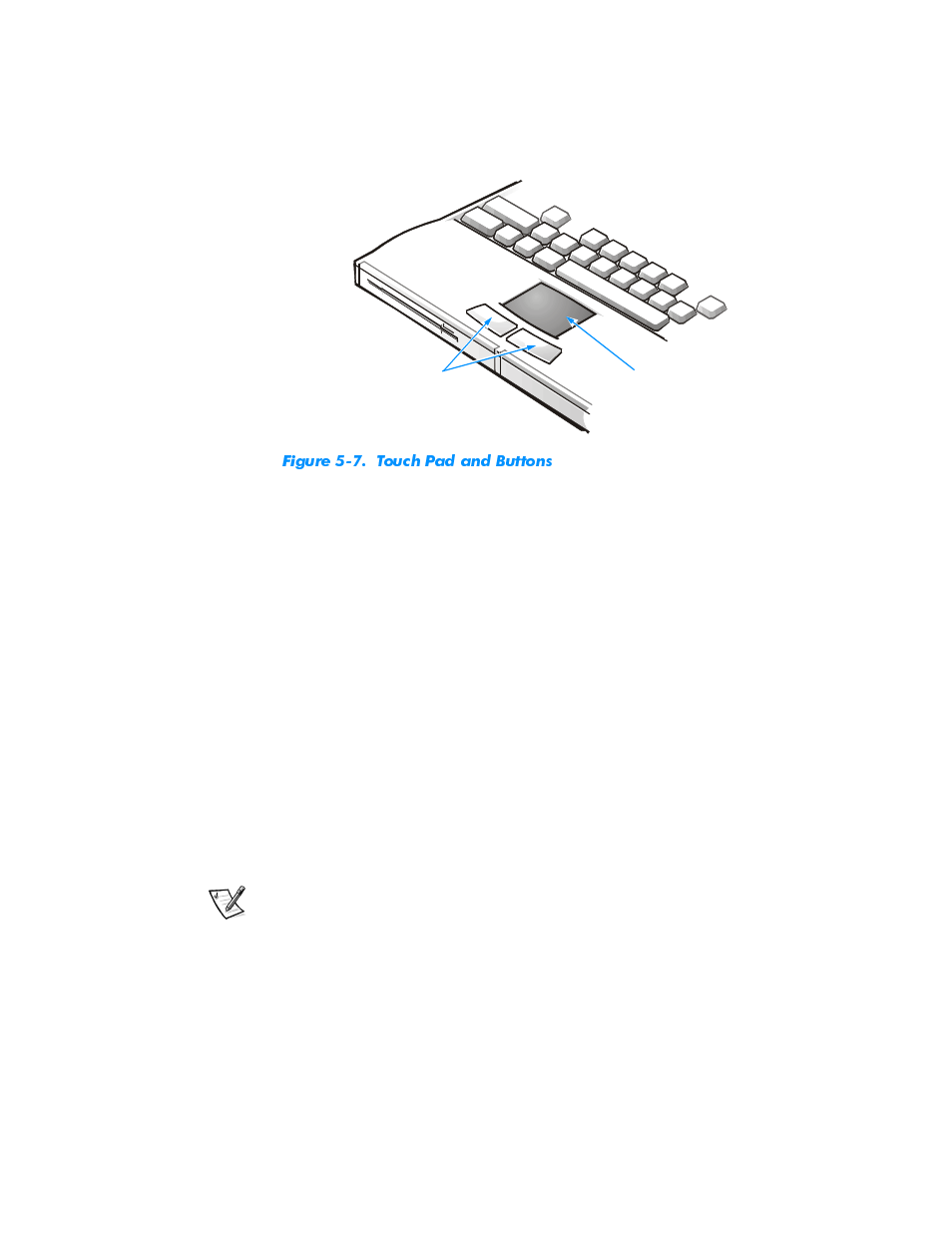 Figure 5-7, Touch pad and buttons -10 | Dell Inspiron 3500 User Manual | Page 50 / 68