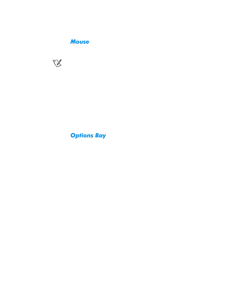 Mouse, Options bay, Mouse -11 | Options bay -11, 0rxvh, 2swlrqv%d | Dell Inspiron 3500 User Manual | Page 51 / 68
