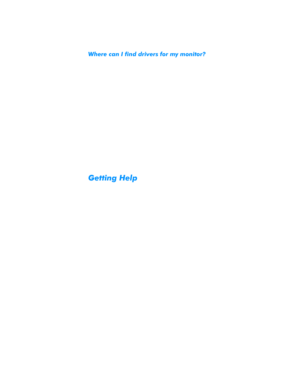 Where can i find drivers for my monitor, Getting help, Getting help -4 | Hwwlqj+hos, Khuhfdq,ilqggulyhuvirup\prqlwru | Dell Inspiron 3500 User Manual | Page 62 / 68