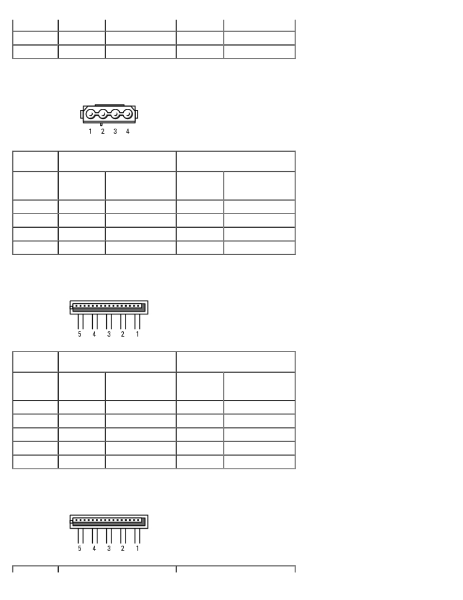 Dc power connector p6 and p7 (bay1 and bay2), Dc power connectors p8 and p9 (hdd0 and hdd1) | Dell XPS 710 User Manual | Page 16 / 88