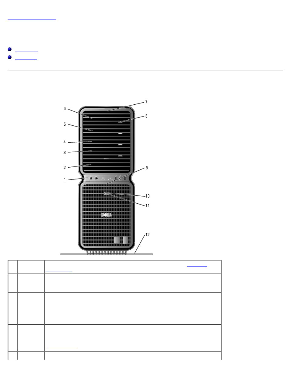 About your xps computer, Front view | Dell XPS 710 User Manual | Page 2 / 88