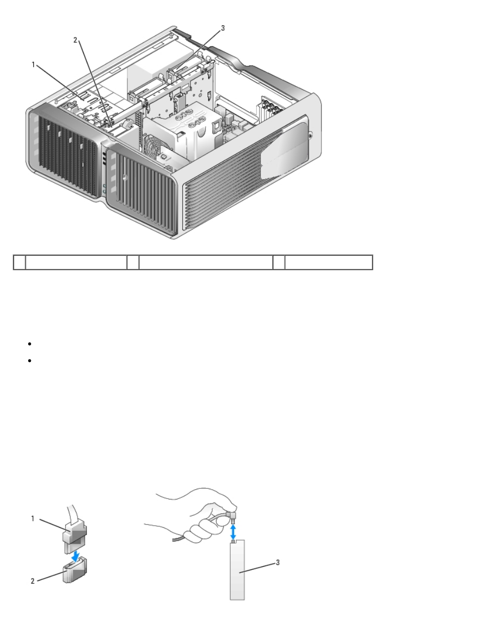 About serial ata drives, General drive installation guidelines | Dell XPS 710 User Manual | Page 39 / 88