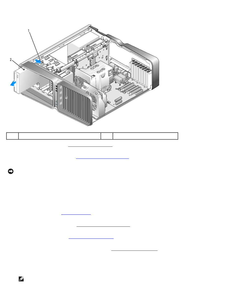 Installing a cd/dvd drive | Dell XPS 710 User Manual | Page 53 / 88