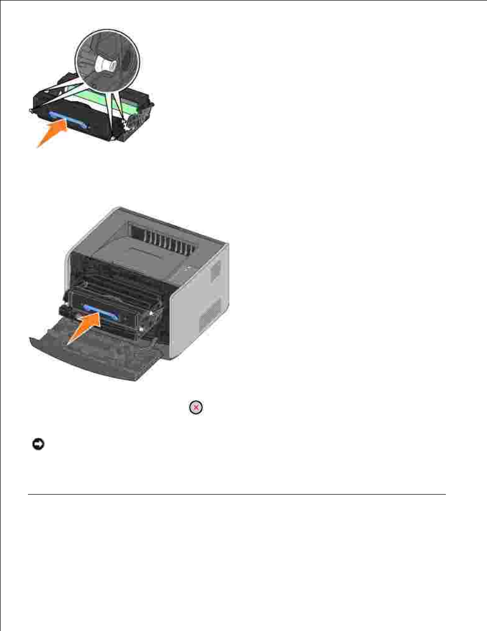 Cleaning the printhead lens | Dell 1710/n Mono Laser Printer User Manual | Page 88 / 116