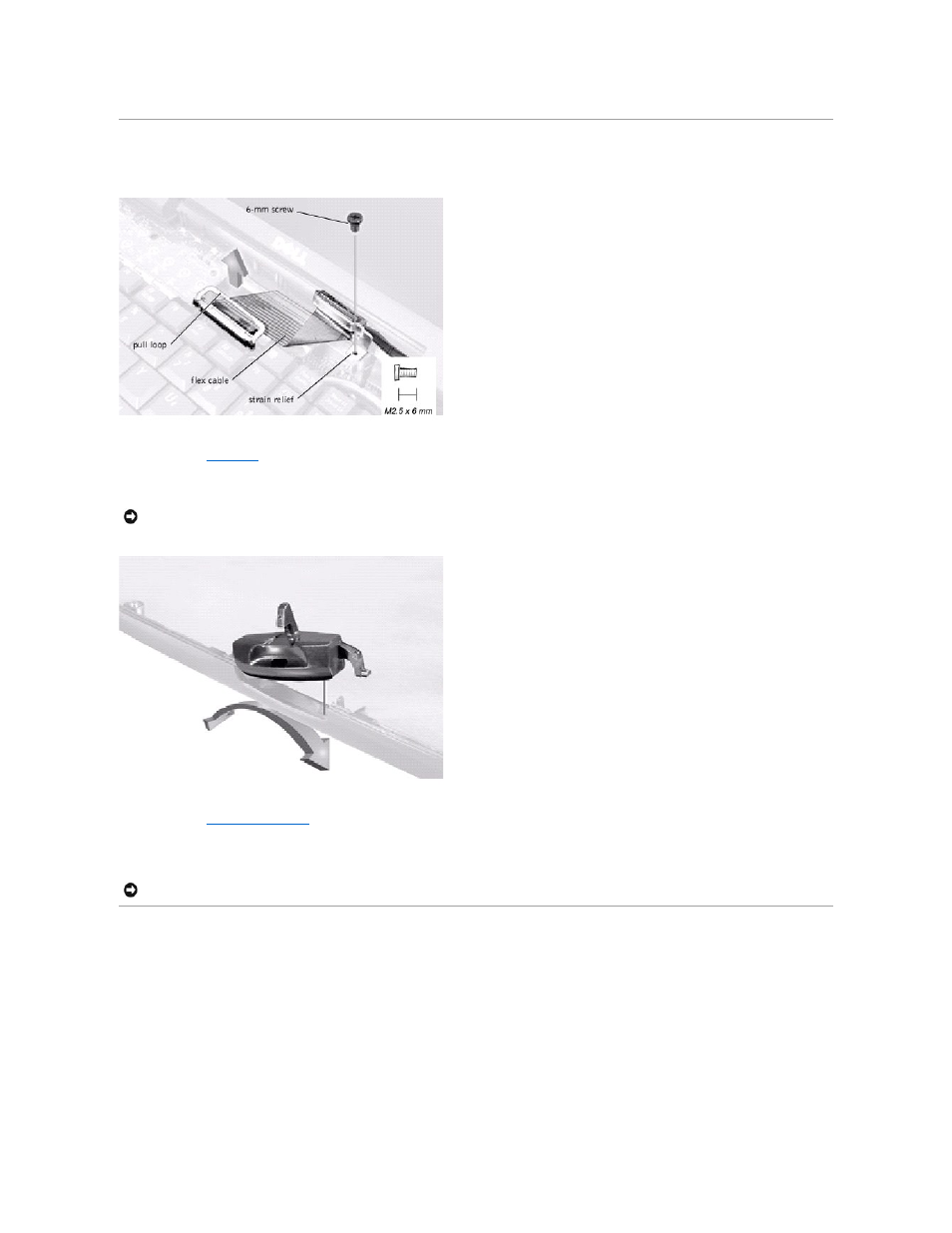 Display latch assembly, Microprocessor thermal cooling assembly | Dell Inspiron 2500 User Manual | Page 28 / 62