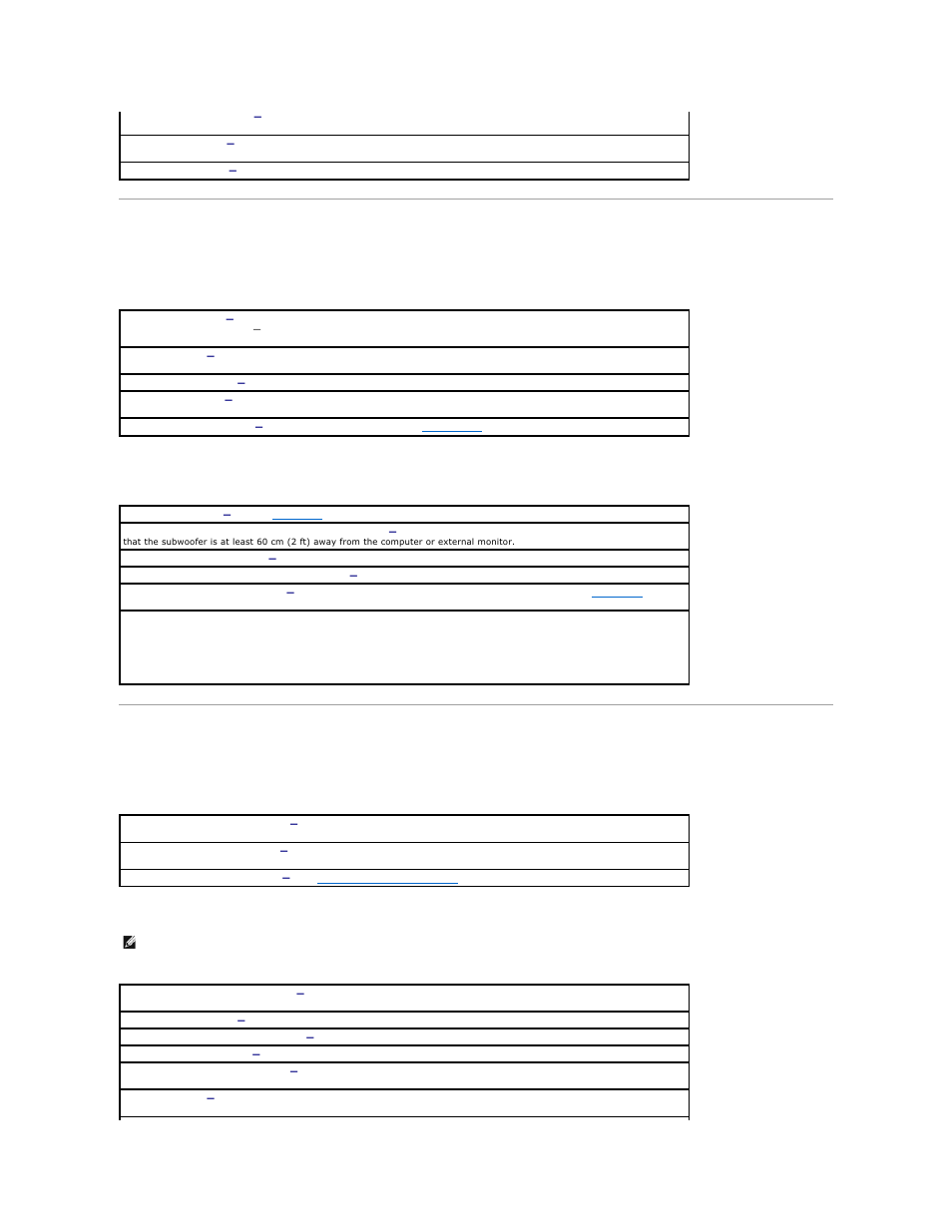 Video and display problems, Sound and speaker problems, If the display is blank | If the display is difficult to read, Integrated speakers, External speakers | Dell Inspiron 2500 User Manual | Page 42 / 62