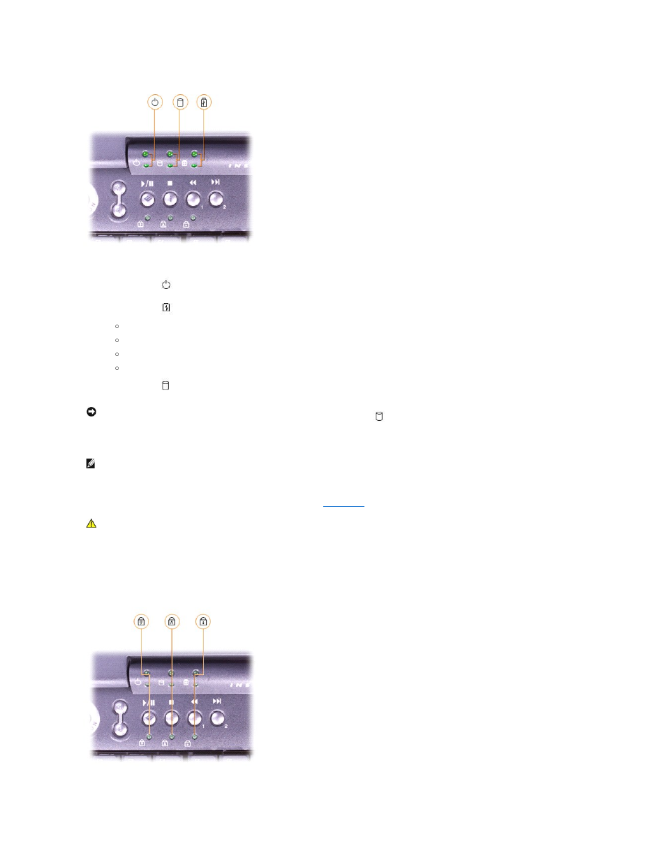 Air intake, Keyboard status lights | Dell Inspiron 2500 User Manual | Page 54 / 62