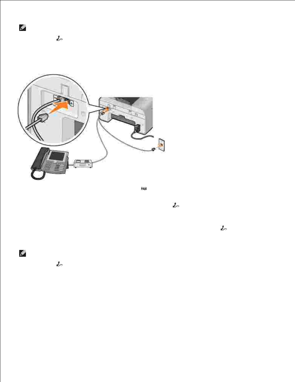 Connecting to an answering machine, Connecting to a computer modem | Dell 946 All In One Printer User Manual | Page 56 / 101