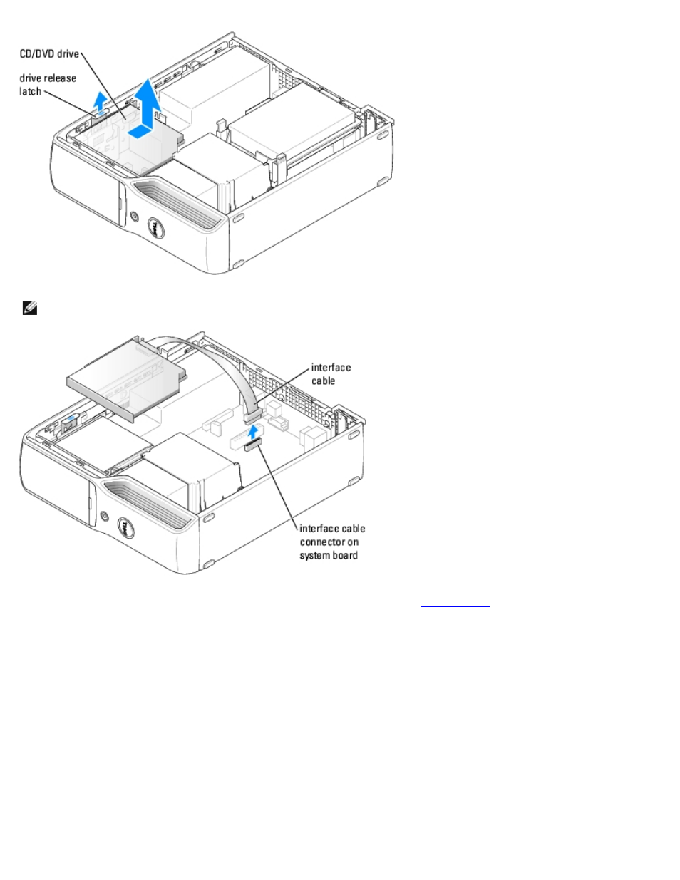 Installing a cd/dvd drive | Dell Dimension 5150C User Manual | Page 19 / 65