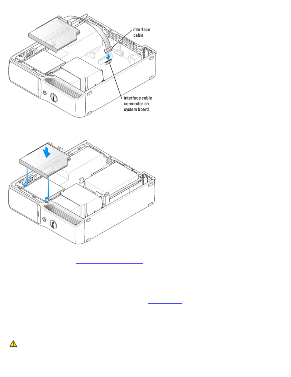 Floppy drive (optional), Floppy drive | Dell Dimension 5150C User Manual | Page 20 / 65