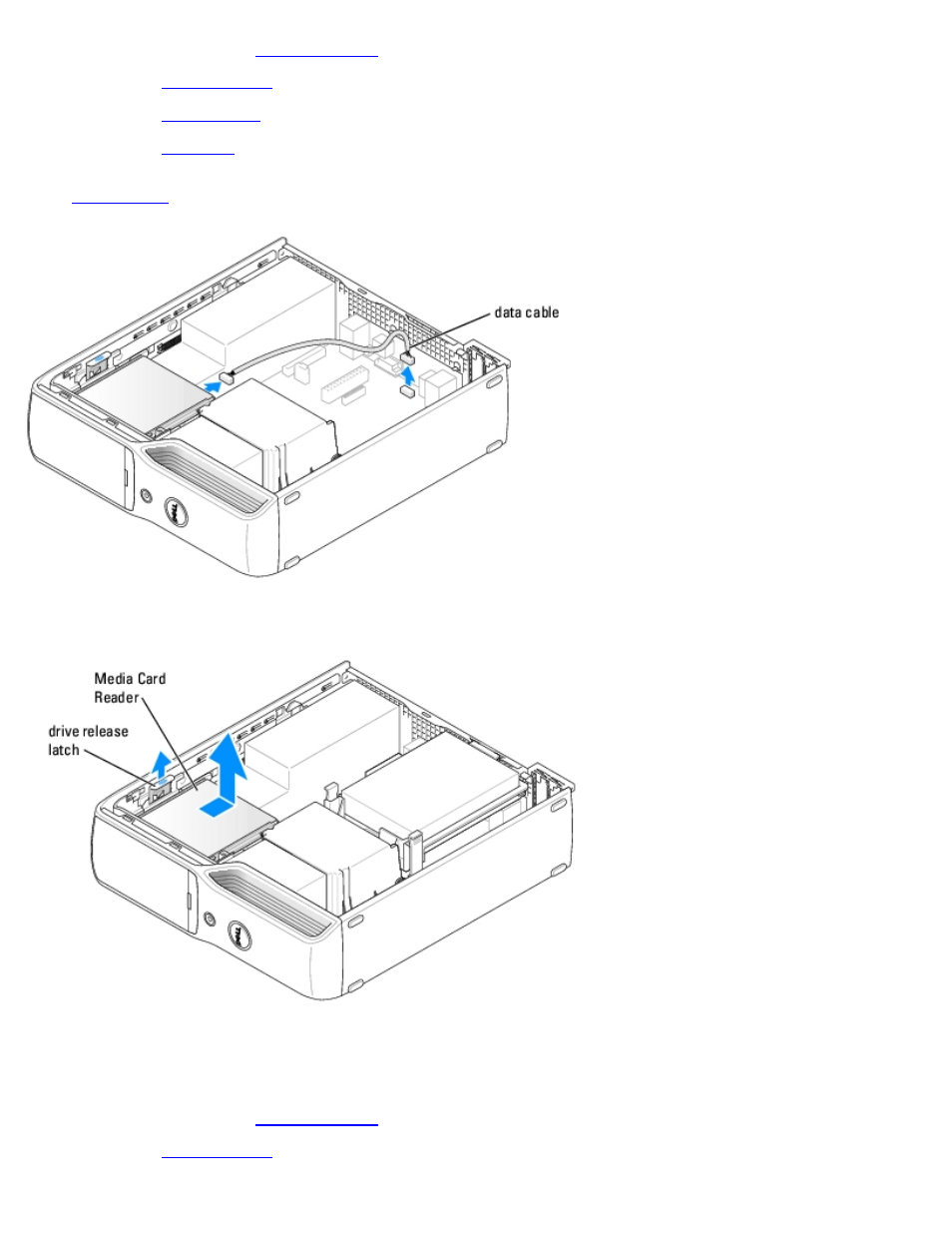 Installing a media card reader | Dell Dimension 5150C User Manual | Page 24 / 65