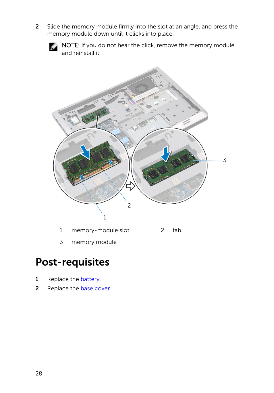 Post-requisites | Dell Inspiron 14 (5445, Mid 2014) User Manual | Page 28 / 100