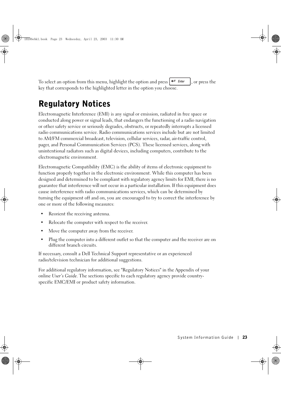 Regulatory notices | Dell Latitude C840 User Manual | Page 25 / 122