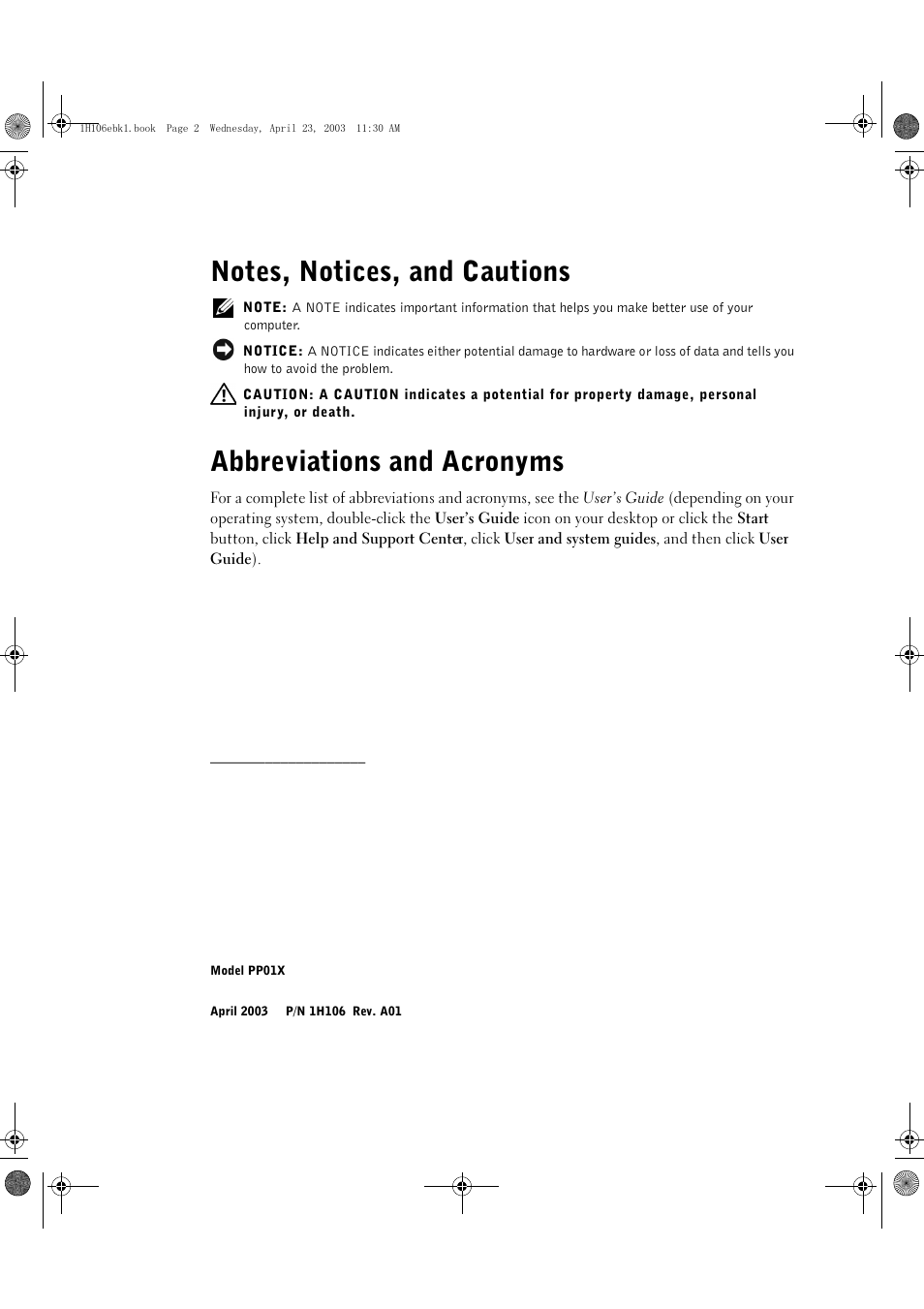 Abbreviations and acronyms | Dell Latitude C840 User Manual | Page 4 / 122