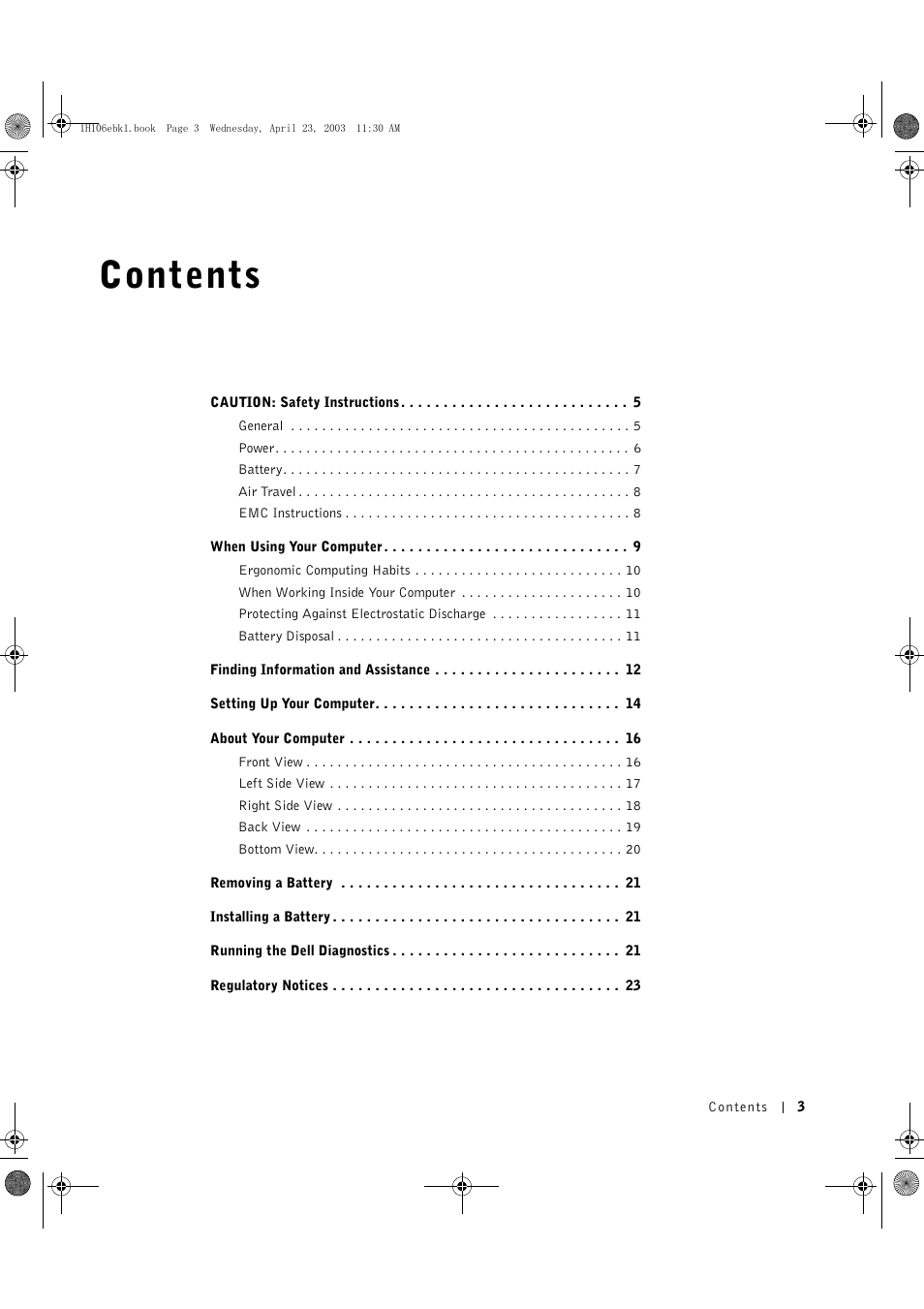 Dell Latitude C840 User Manual | Page 5 / 122
