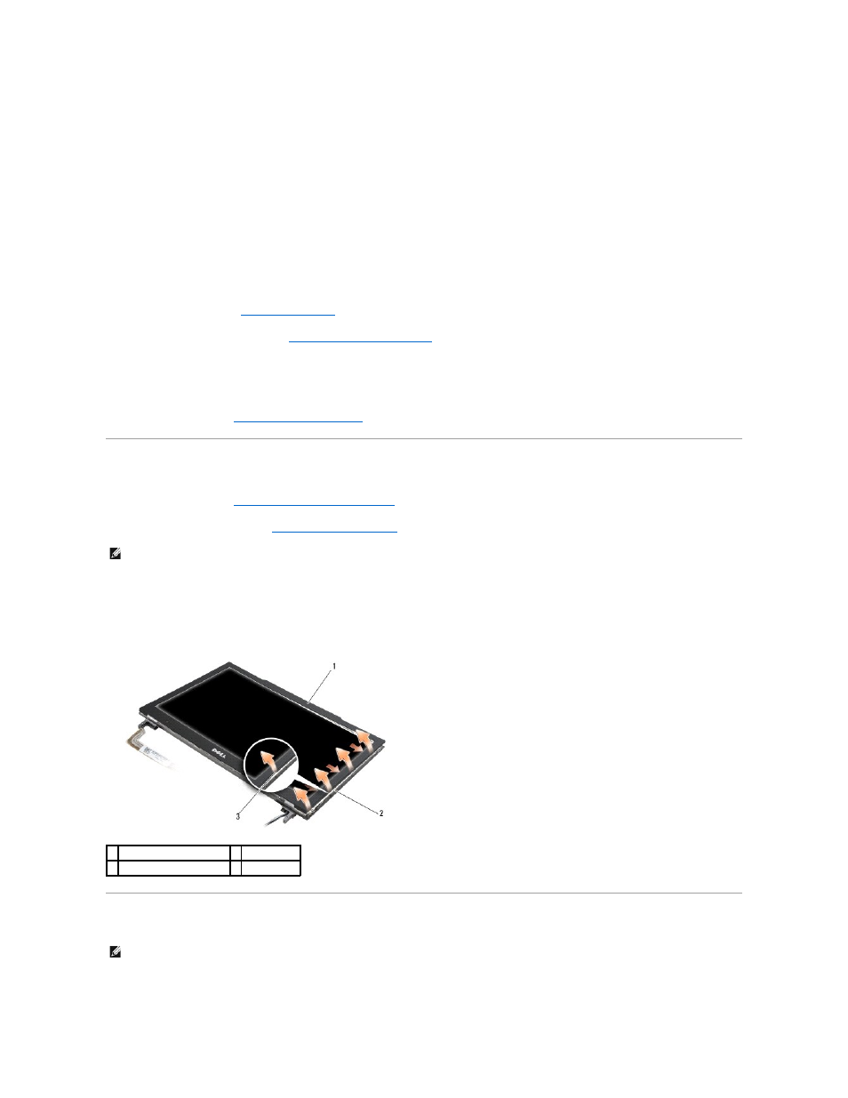 Removing the display bezel, Replacing the display bezel | Dell Latitude E4300 (Late 2008) User Manual | Page 19 / 80