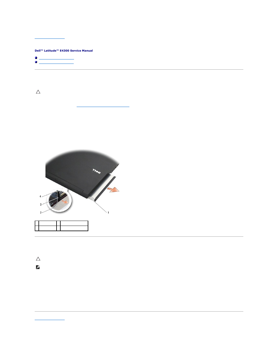 Optical drive, Removing the optical drive, Replacing the optical drive | Dell Latitude E4300 (Late 2008) User Manual | Page 41 / 80