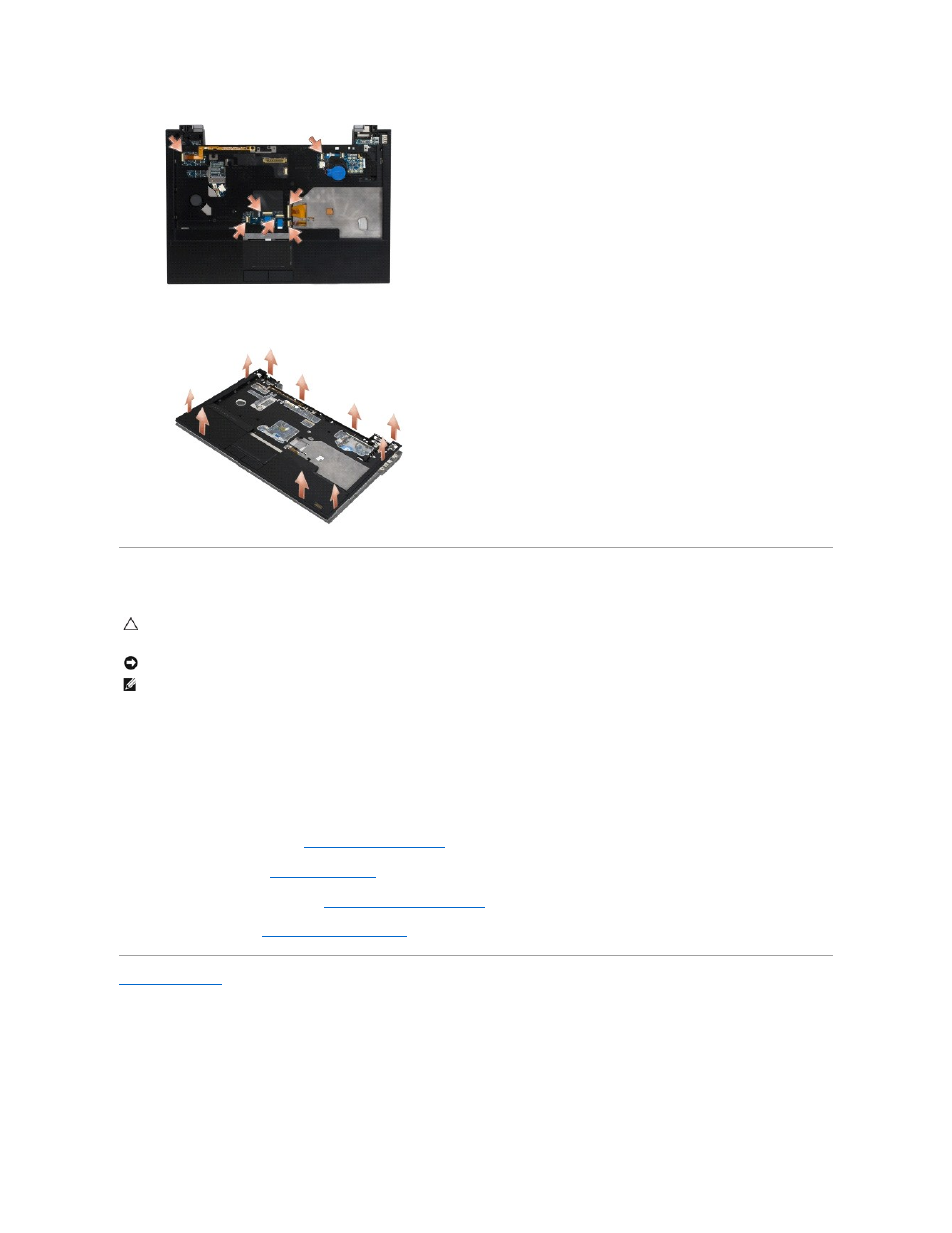 Replacing the palm rest | Dell Latitude E4300 (Late 2008) User Manual | Page 44 / 80