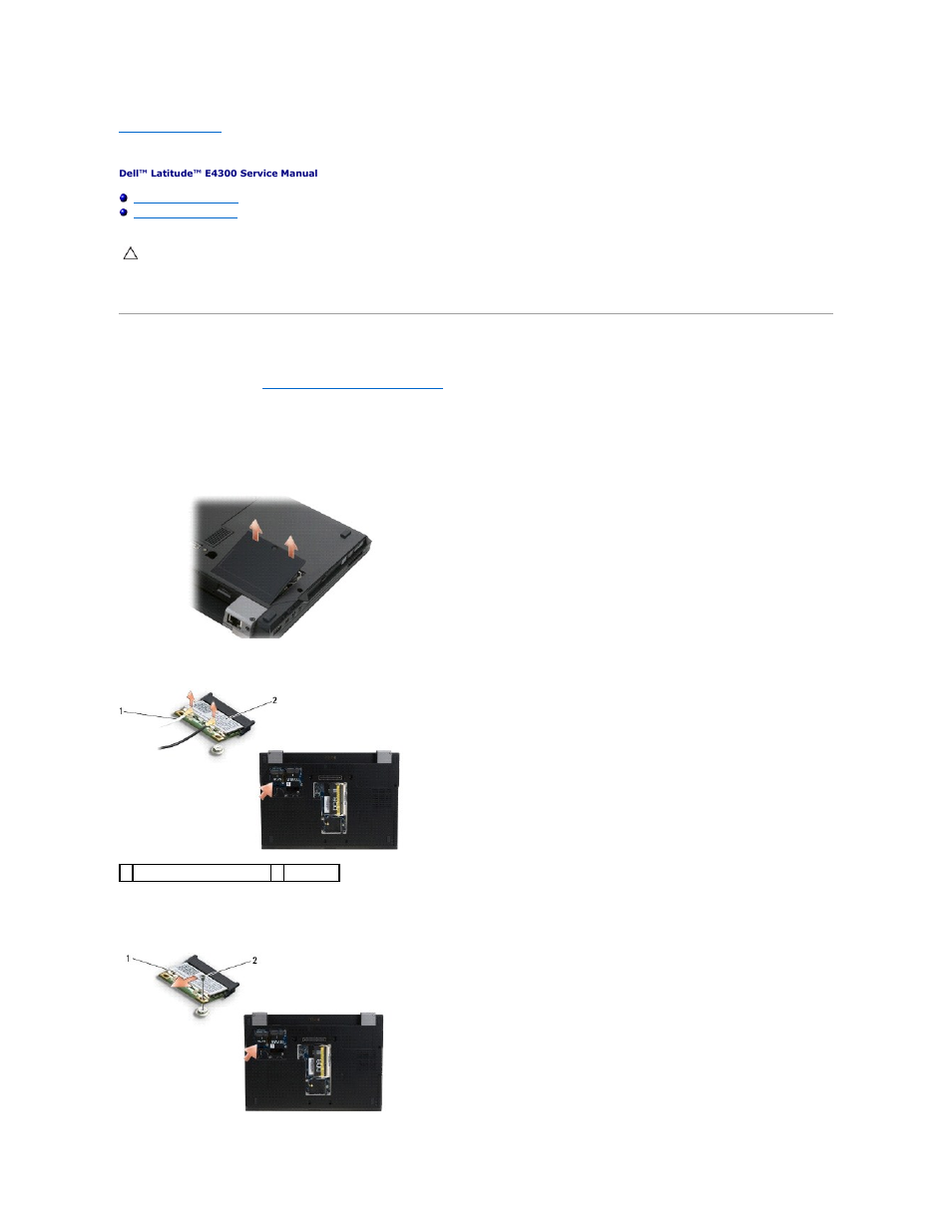 Wireless local area network (wlan) card, Removing a wlan card | Dell Latitude E4300 (Late 2008) User Manual | Page 77 / 80