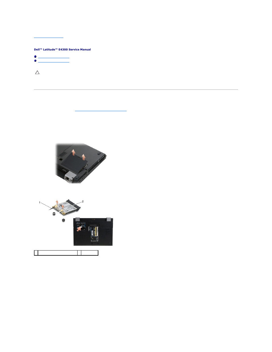 Wireless wide area network (wwan) card, Removing a wwan card | Dell Latitude E4300 (Late 2008) User Manual | Page 79 / 80