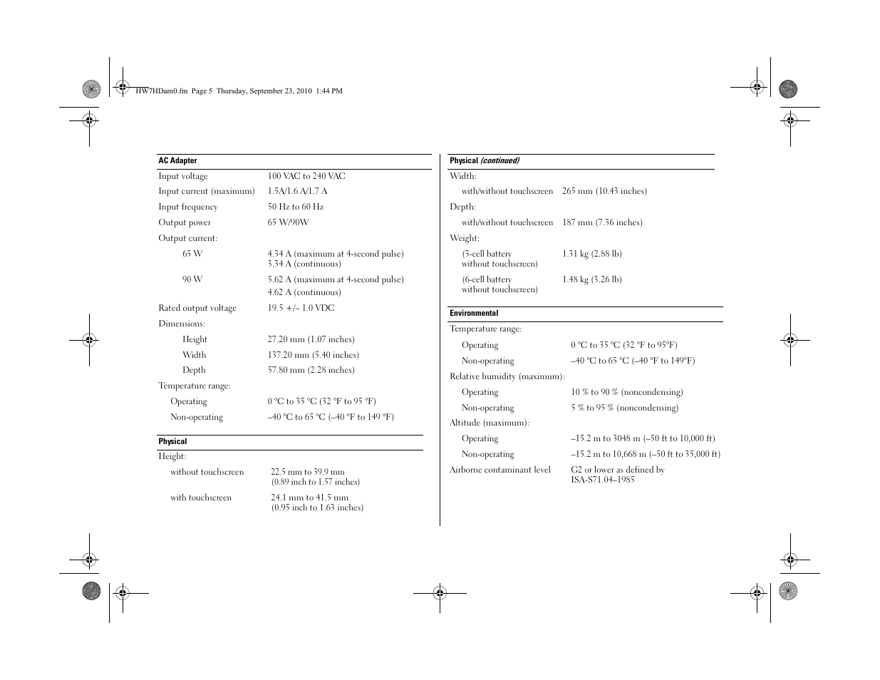 Dell Latitude 2120 (Late 2010) User Manual | Page 5 / 6