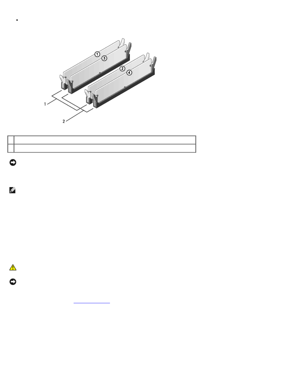 Addressing memory with 4, Gb configurations, Installing memory | Dell Dimension 9200c User Manual | Page 36 / 67