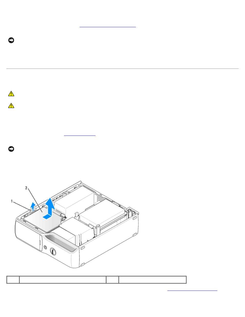 Cd/dvd drive, Removing a cd/dvd drive | Dell Dimension 9200c User Manual | Page 45 / 67