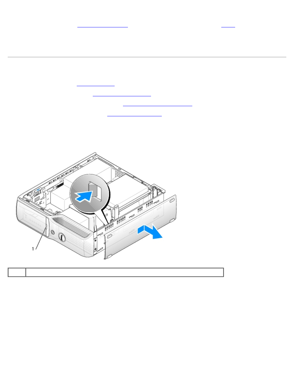 Front panel | Dell Dimension 9200c User Manual | Page 65 / 67