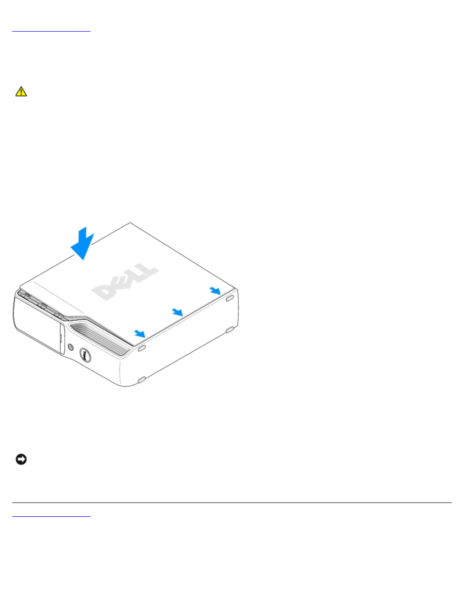 Replacing the computer cover | Dell Dimension 9200c User Manual | Page 67 / 67