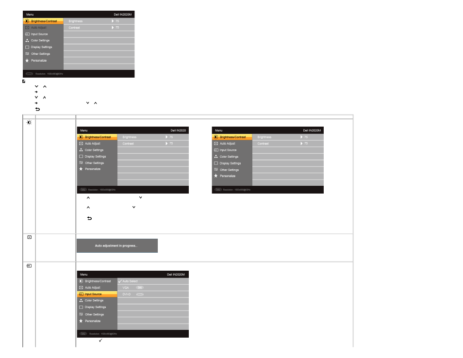 Dell IN2020M Monitor User Manual | Page 19 / 28