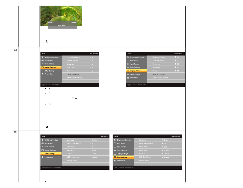 Dell IN2020M Monitor User Manual | Page 21 / 28